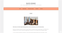 Desktop Screenshot of blissgowns.co.uk